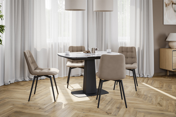 Стул B105-m (B105-m LATTE VL10, BK)